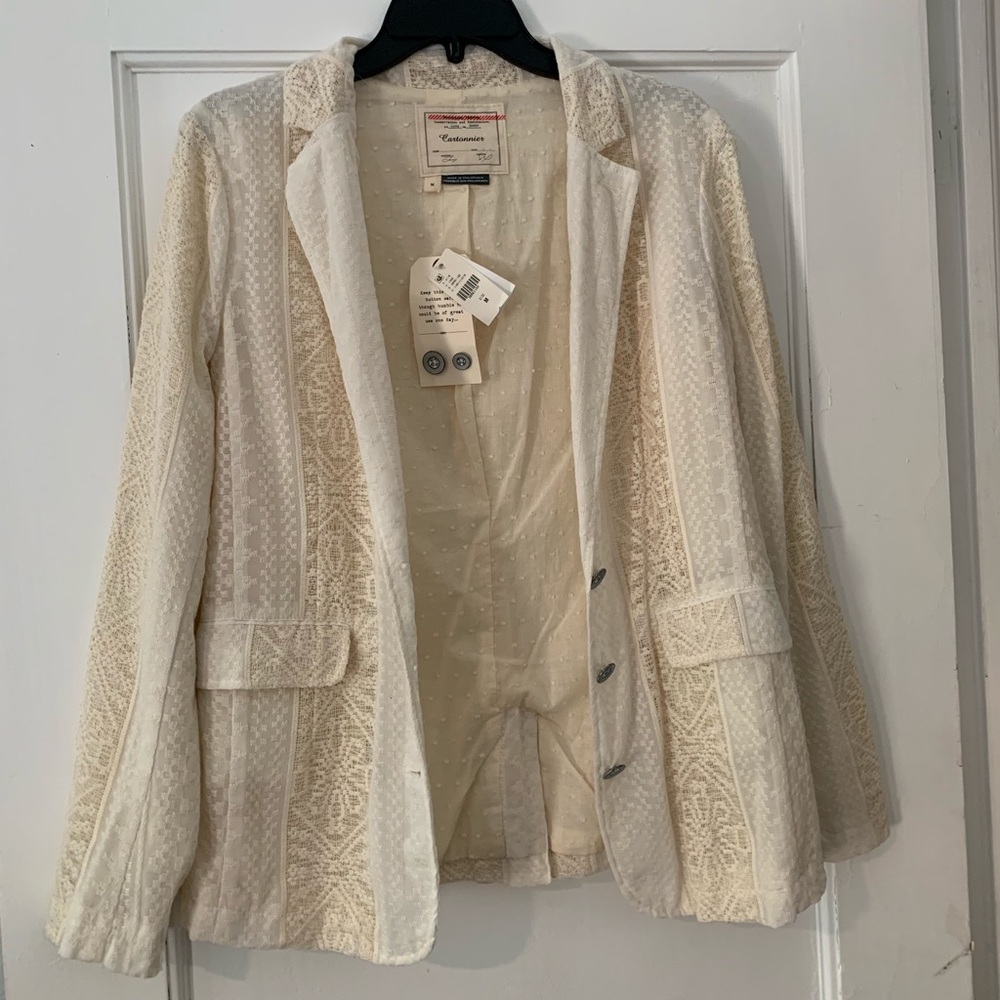 Anthro summer lace blazer